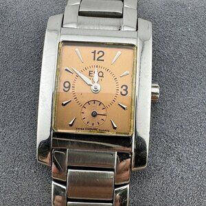 Vintage Movado Esquire Sculptured Retro Art Deco Tank Watch with Curvature Case